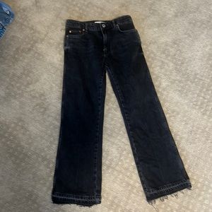 Zara Women’s size 2 Ness cropped flare jeans (black)